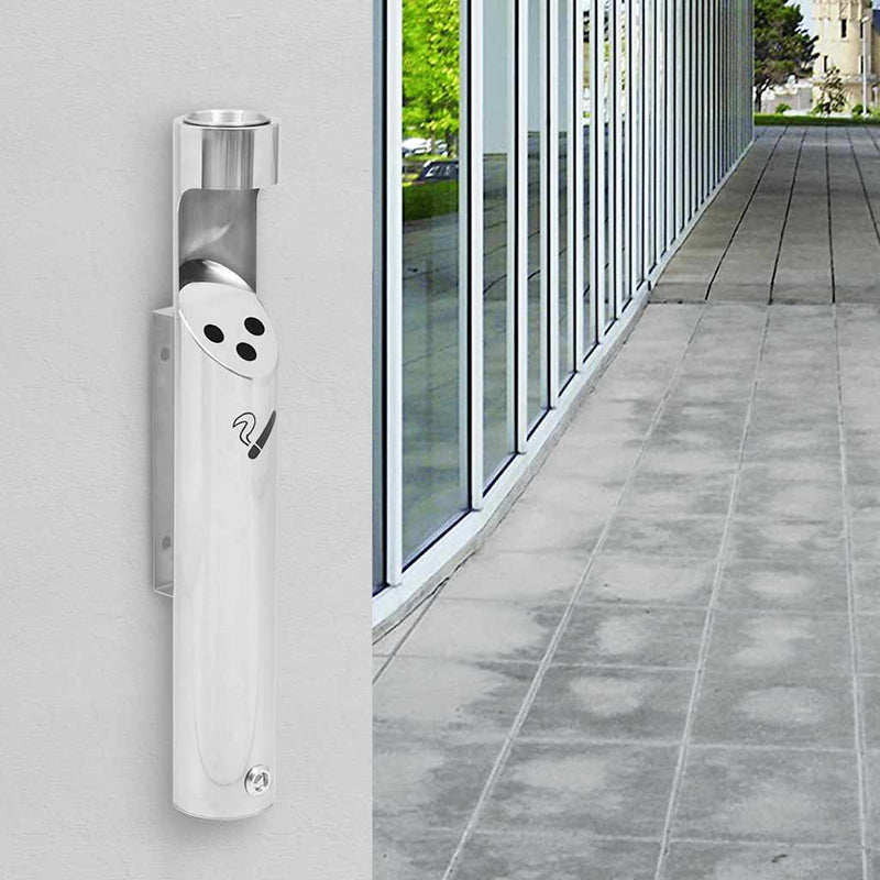 Posacenere da Parete in Acciaio Inox - Design Salvaspazio ed Elegante - Image 1 of 9
