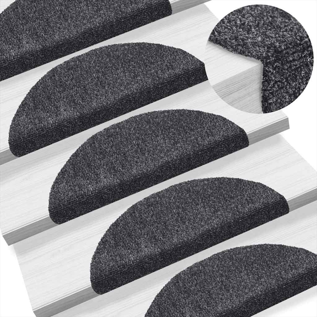 Tappetini Autoadesivi Semicircolari per Scale - Comfort e Sicurezza, Set 10 Pezzi Grigio Scuro - Image 9 of 20