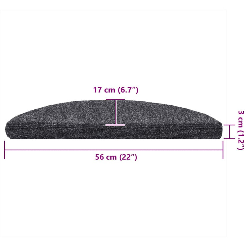 Tappetini Autoadesivi Semicircolari per Scale - Comfort e Sicurezza, Set 10 Pezzi Grigio Scuro - Image 16 of 20