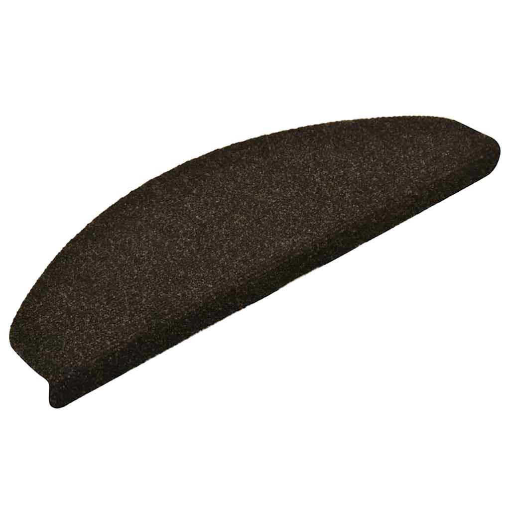 Tappetini per scale autoadesivi 10 pz 65x21x4 cm marrone semicircolari grandi - immagine 11 | SolPatio - Image 11 of 26