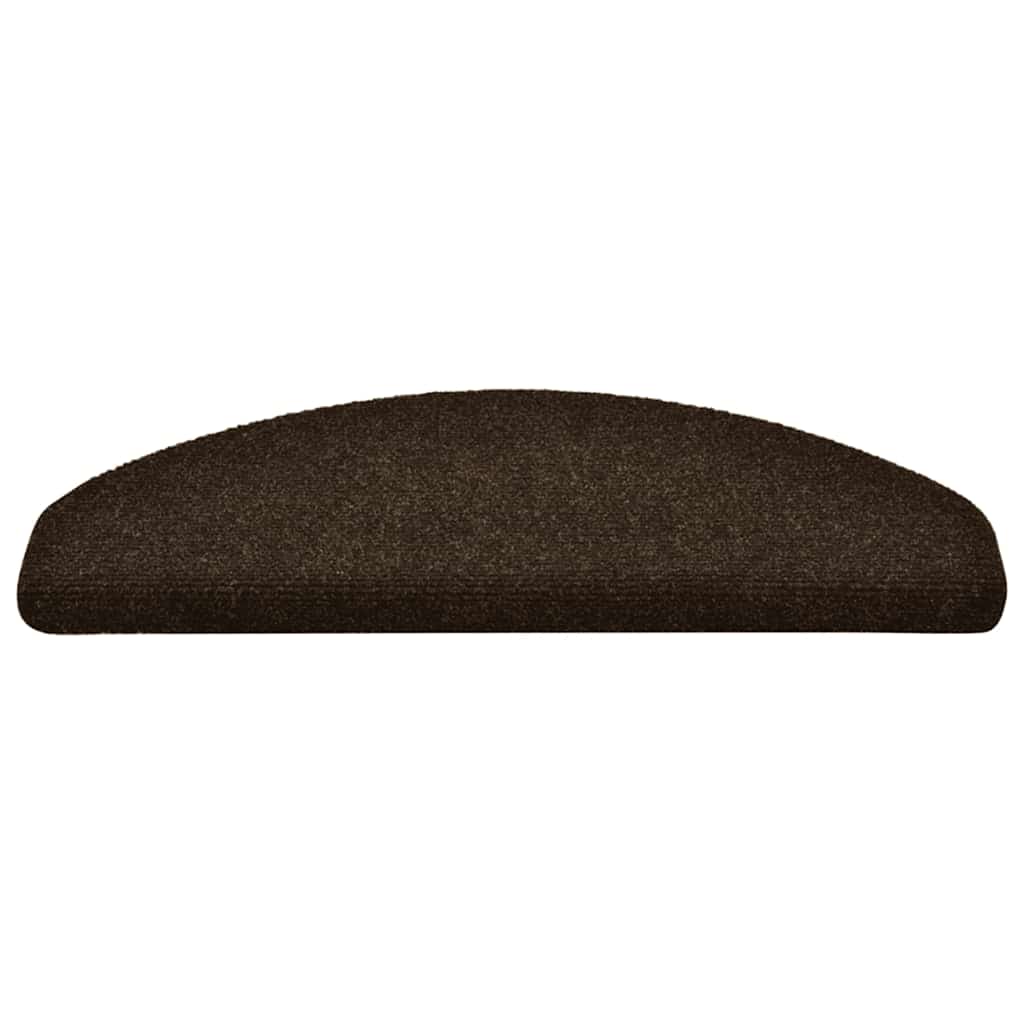 Tappetini per scale autoadesivi 10 pz 65x21x4 cm marrone semicircolari grandi - immagine 7 | SolPatio - Image 7 of 26