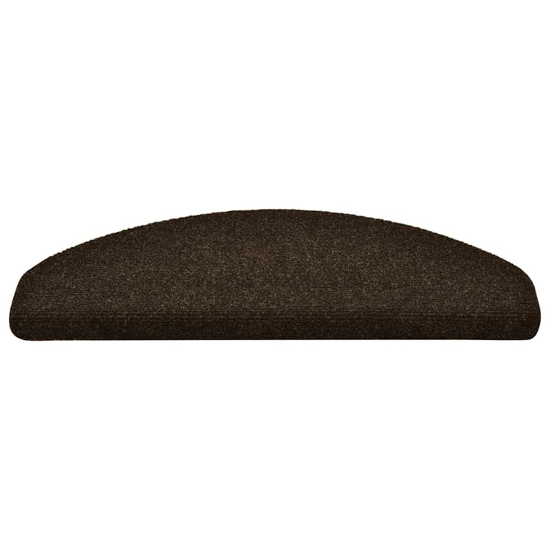 Tappetini per scale autoadesivi 10 pz 65x21x4 cm marrone semicircolari grandi - immagine 7 | SolPatio - Image 7 of 26