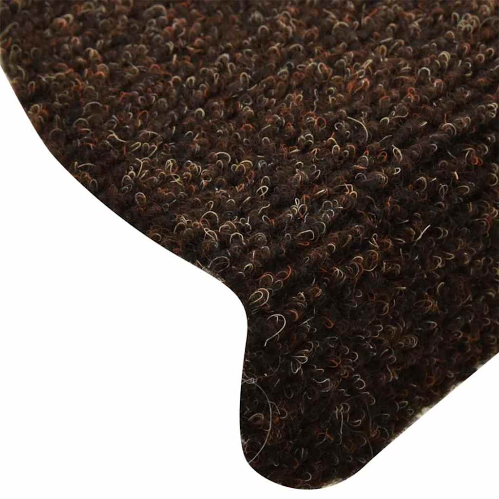 Tappetini per scale autoadesivi 10 pz 65x21x4 cm marrone semicircolari grandi - immagine 14 | SolPatio - Image 14 of 26