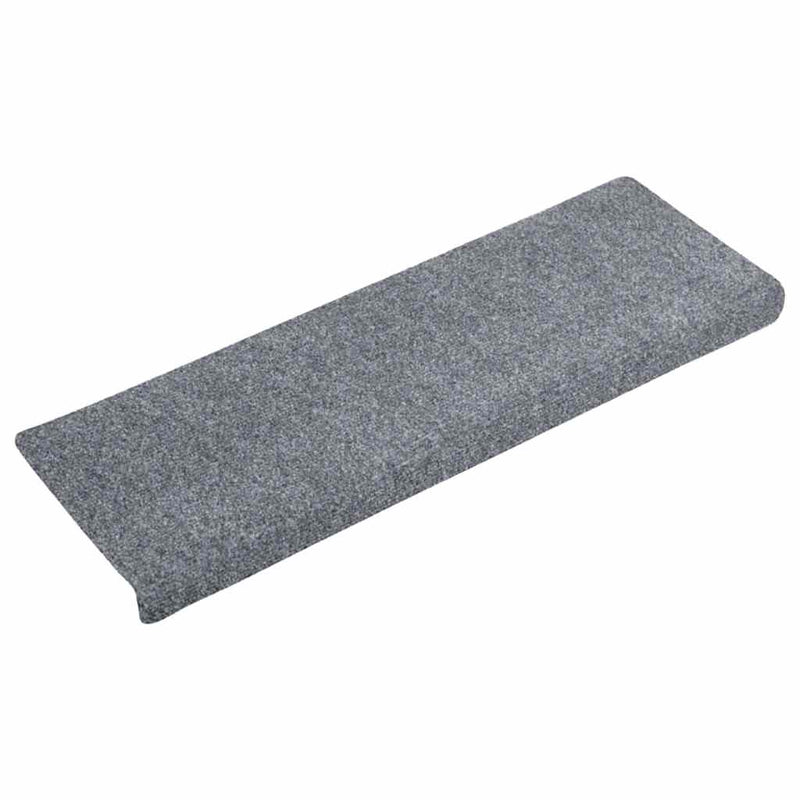 vidaXL Tappetini per scale autoadesivi 5 pz 65x21x4 cm Grigio chiaro bordo rettangolare - Image 3 of 7