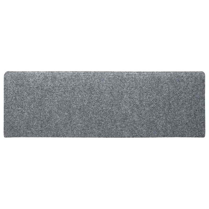 vidaXL Tappetini per scale autoadesivi 5 pz 65x21x4 cm Grigio chiaro bordo rettangolare - Image 4 of 7