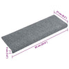 vidaXL Tappetini per scale autoadesivi 5 pz 65x21x4 cm Grigio chiaro bordo rettangolare - Image 7 of 7