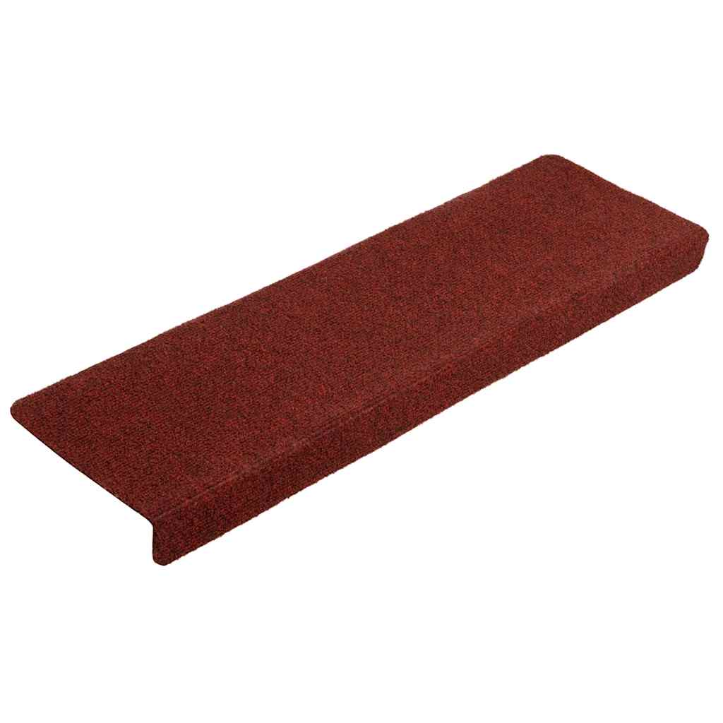 Set 5 Tappetini Autoadesivi per Scale 65x21 cm - Rosso Bordeaux - immagine 1 | SolPatio - Image 1 of 11