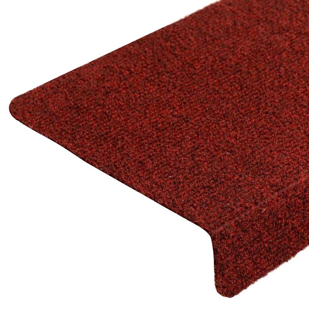 Set 5 Tappetini Autoadesivi per Scale 65x21 cm - Rosso Bordeaux - immagine 7 | SolPatio - Image 7 of 11