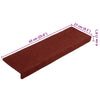 Set 5 Tappetini Autoadesivi per Scale 65x21 cm - Rosso Bordeaux - immagine 11 | SolPatio - Image 11 of 11