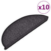 vidaXL Tappetini per scale 10 pz 56x17x3 cm Antracite Semicircolari - Image 2 of 8