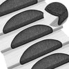 vidaXL Tappetini per scale 10 pz 56x17x3 cm Antracite Semicircolari - Image 1 of 8