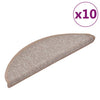 vidaXL Tappetini per scale 10 pz 56x17x3 cm Marrone chiaro Semicircolari - Image 2 of 8