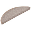 vidaXL Tappetini per scale 10 pz 56x17x3 cm Marrone chiaro Semicircolari - Image 3 of 8