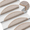 vidaXL Tappetini per scale 10 pz 56x17x3 cm Marrone chiaro Semicircolari - Image 1 of 8