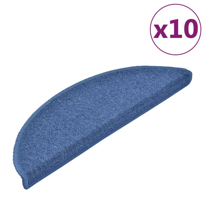 vidaXL Tappetini per scale 10 pz 56x17x3 cm blu semicircolari - Image 7 of 48