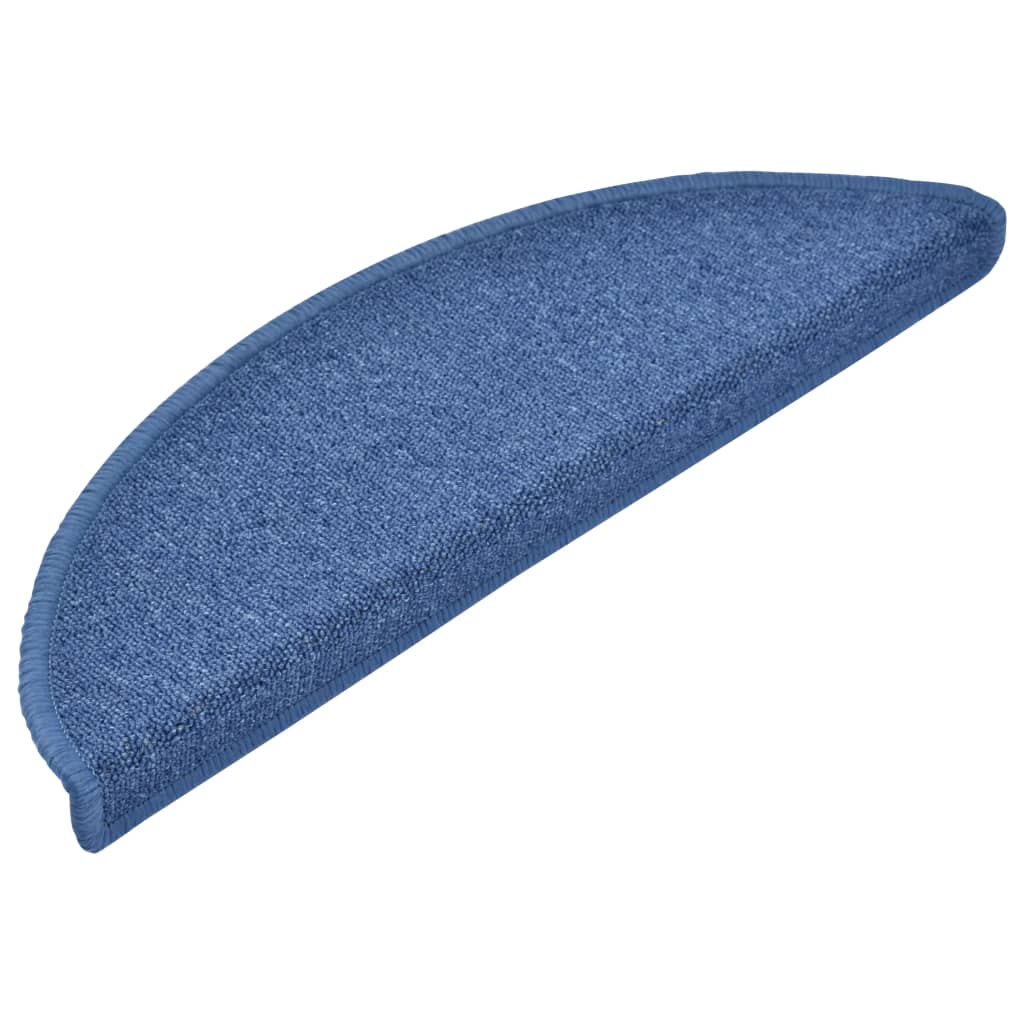 vidaXL Tappetini per scale 10 pz 56x17x3 cm blu semicircolari - Image 13 of 48