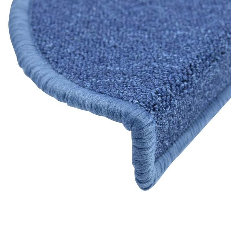 vidaXL Tappetini per scale 10 pz 56x17x3 cm blu semicircolari - Image 35 of 48