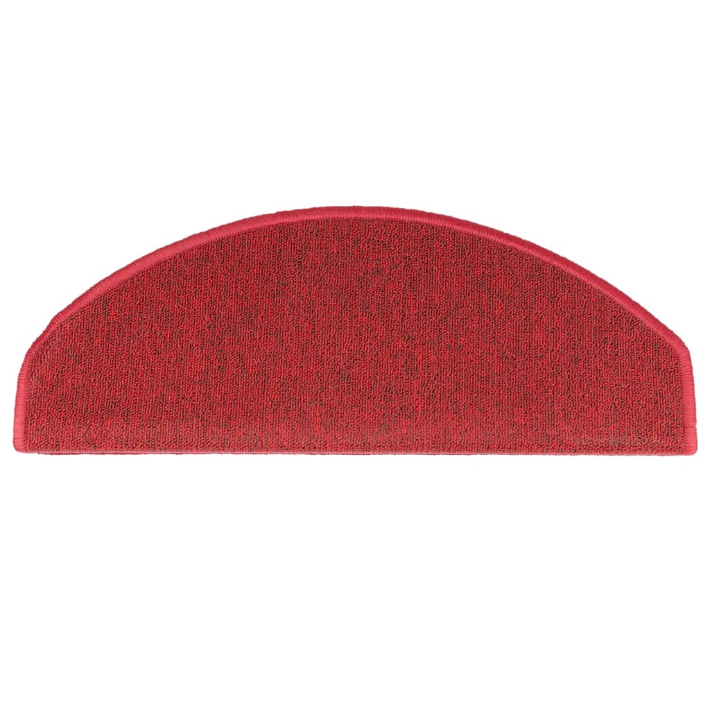 vidaXL Tappetini per scale 10 pz 65x24x4 cm Rossi Semicircolari Grandi - Image 7 of 16