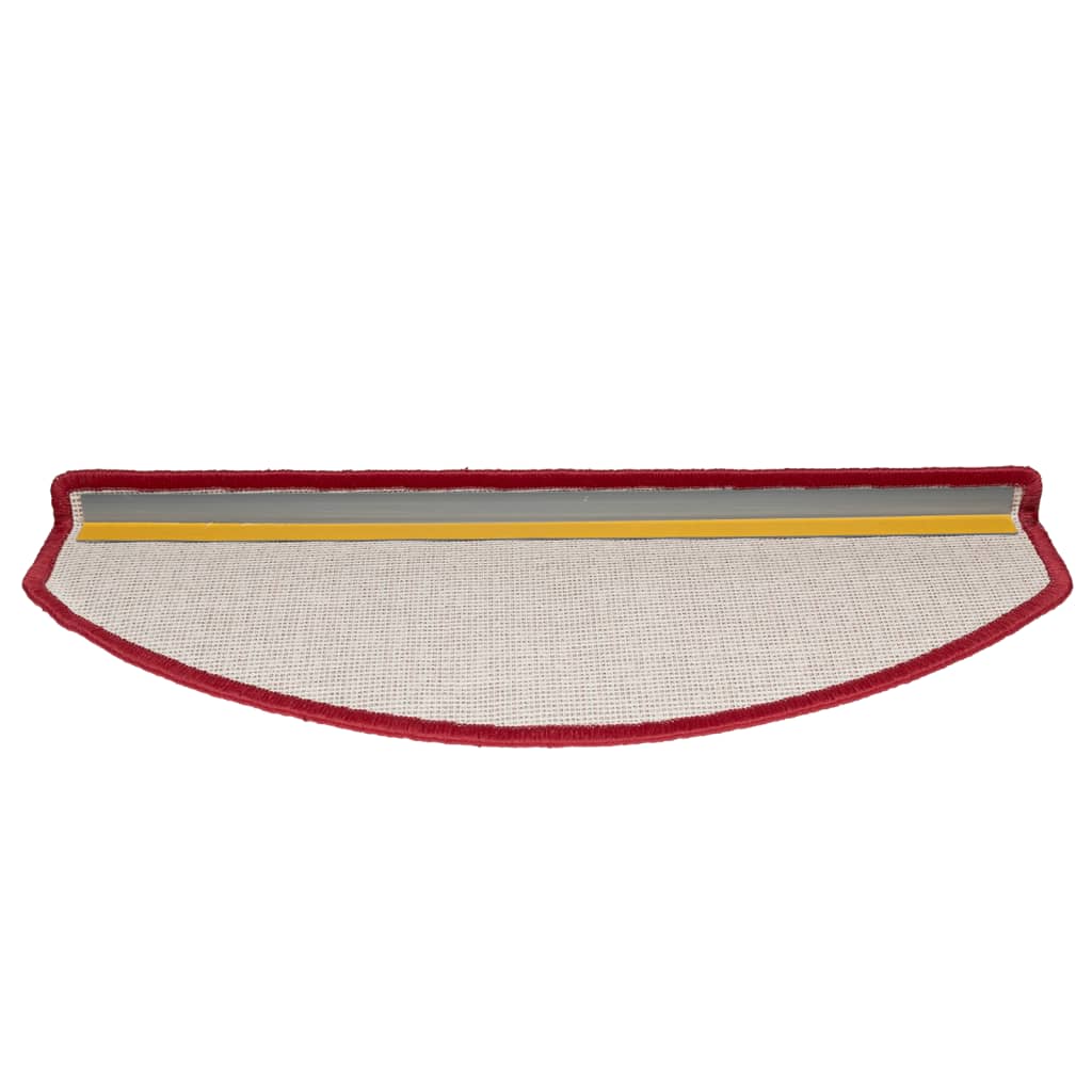 vidaXL Tappetini per scale 10 pz 65x24x4 cm Rossi Semicircolari Grandi - Image 11 of 16