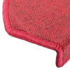 vidaXL Tappetini per scale 10 pz 65x24x4 cm Rossi Semicircolari Grandi - Image 14 of 16