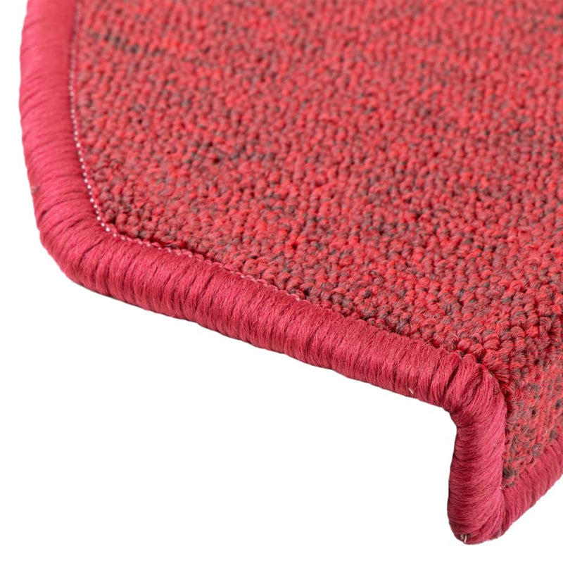 vidaXL Tappetini per scale 10 pz 65x24x4 cm Rossi Semicircolari Grandi - Image 14 of 16