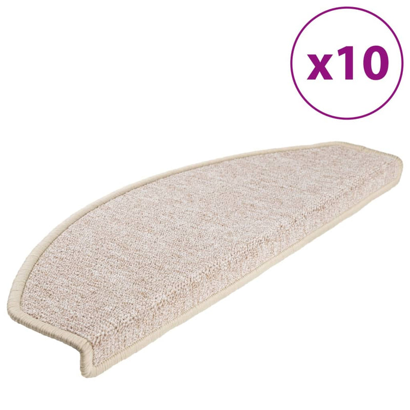 vidaXL Tappetini per scale 10 pz 65x24x4 cm tortora semicircolari grandi - Image 2 of 9