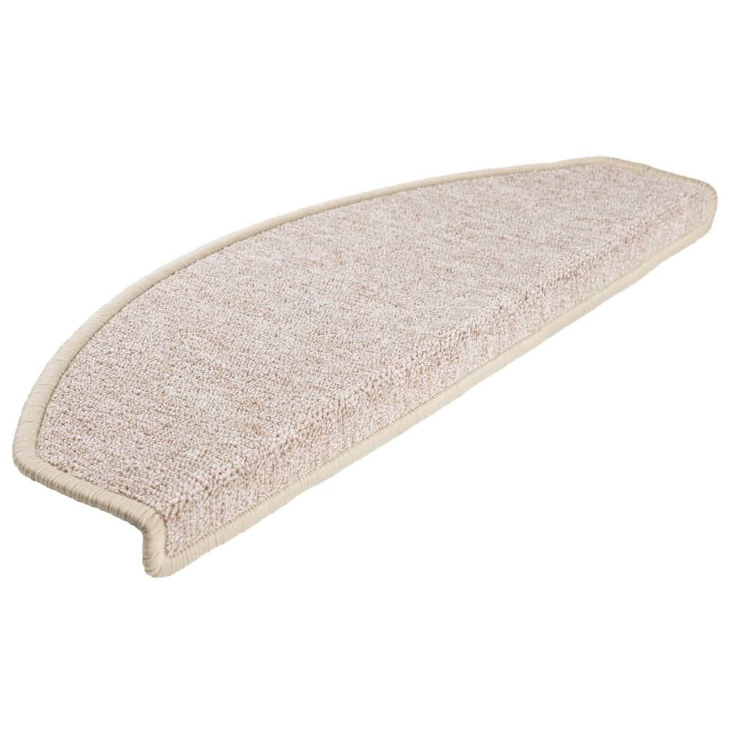 vidaXL Tappetini per scale 10 pz 65x24x4 cm tortora semicircolari grandi - Image 3 of 9