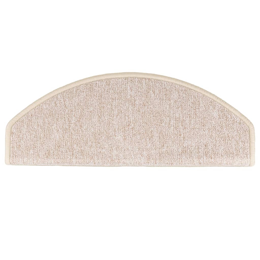vidaXL Tappetini per scale 10 pz 65x24x4 cm tortora semicircolari grandi - Image 4 of 9
