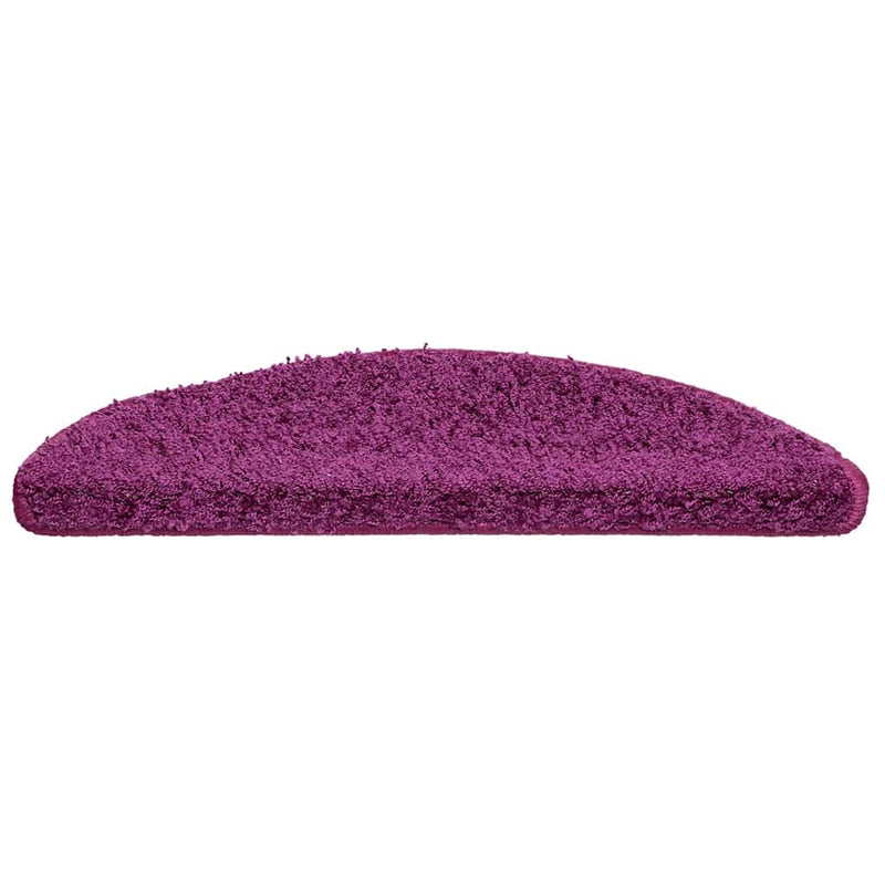 vidaXL Tappetini per scale 10 pz 56x17x3 cm Viola Semicircolari - Image 4 of 8