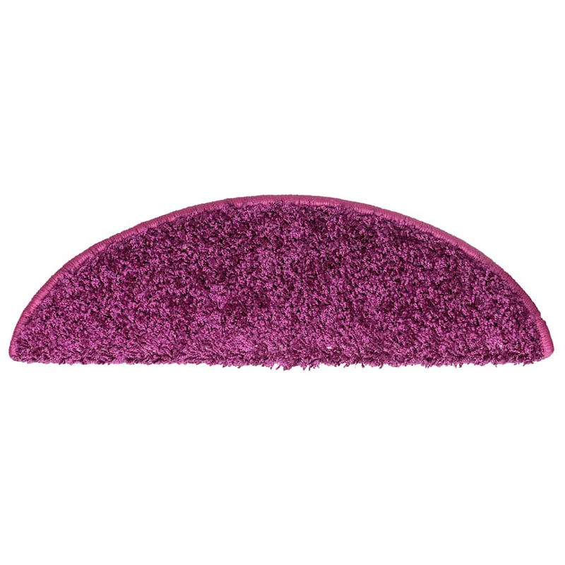 vidaXL Tappetini per scale 10 pz 56x17x3 cm Viola Semicircolari - Image 6 of 8