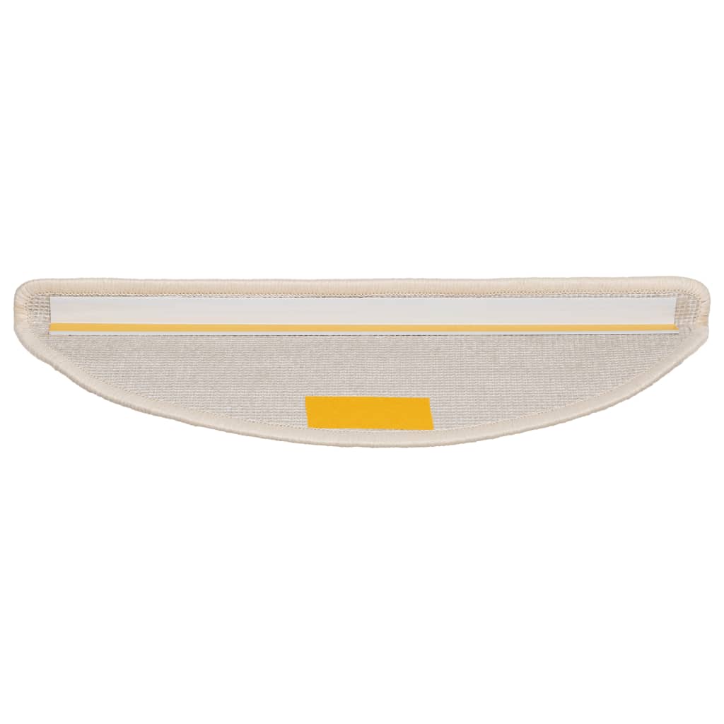 vidaXL Tappetini per scale 10 pz 56x17x3 cm Bianco Semicircolari - Image 5 of 8