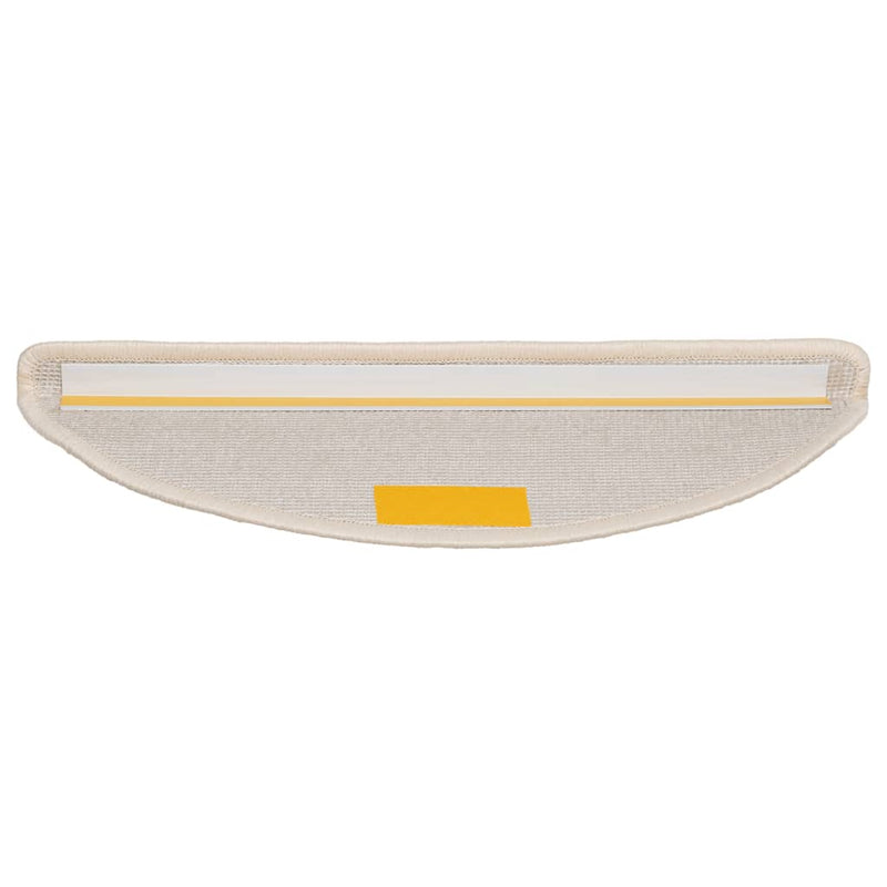 vidaXL Tappetini per scale 10 pz 56x17x3 cm Bianco Semicircolari - Image 5 of 8