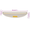 vidaXL Tappetini per scale 10 pz 56x17x3 cm Bianco Semicircolari - Image 8 of 8