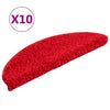 vidaXL Tappetini per scale 10 pz 56x17x3 cm rossi semicircolari - Image 2 of 8