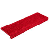 vidaXL Tappetini per scale 10 pz 65x21x4 cm Rosso Bordo rettangolare - Image 3 of 8