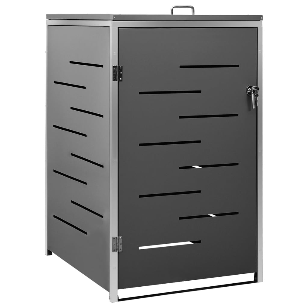 vidaXL Copribidone Singolo in Acciaio Inox e Zincato 69x77,5x112,5cm Antracite - Image 25 of 165