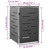 vidaXL Copribidone Singolo in Acciaio Inox e Zincato 69x77,5x112,5cm Antracite - Image 154 of 165
