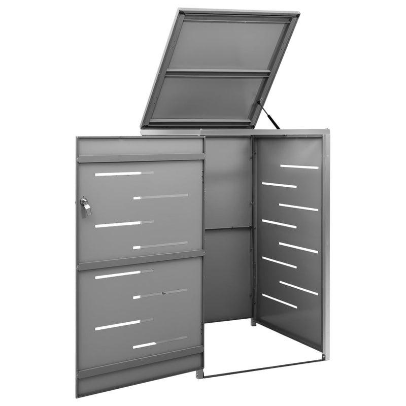 vidaXL Copribidone Singolo in Acciaio Inox e Zincato 69x77,5x112,5cm Antracite - Image 33 of 165