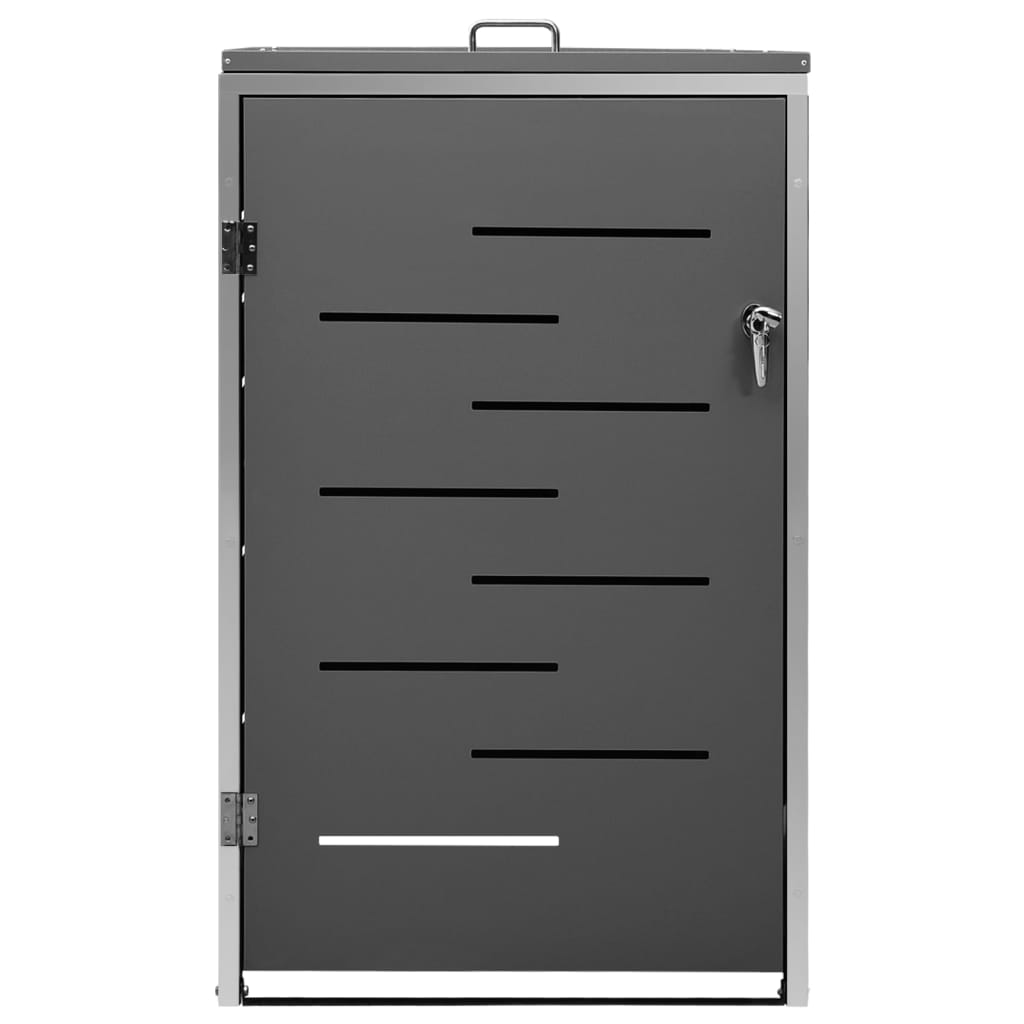 vidaXL Copribidone Singolo in Acciaio Inox e Zincato 69x77,5x112,5cm Antracite - Image 59 of 165