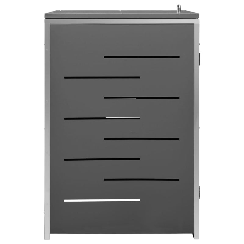 vidaXL Copribidone Singolo in Acciaio Inox e Zincato 69x77,5x112,5cm Antracite - Image 75 of 165