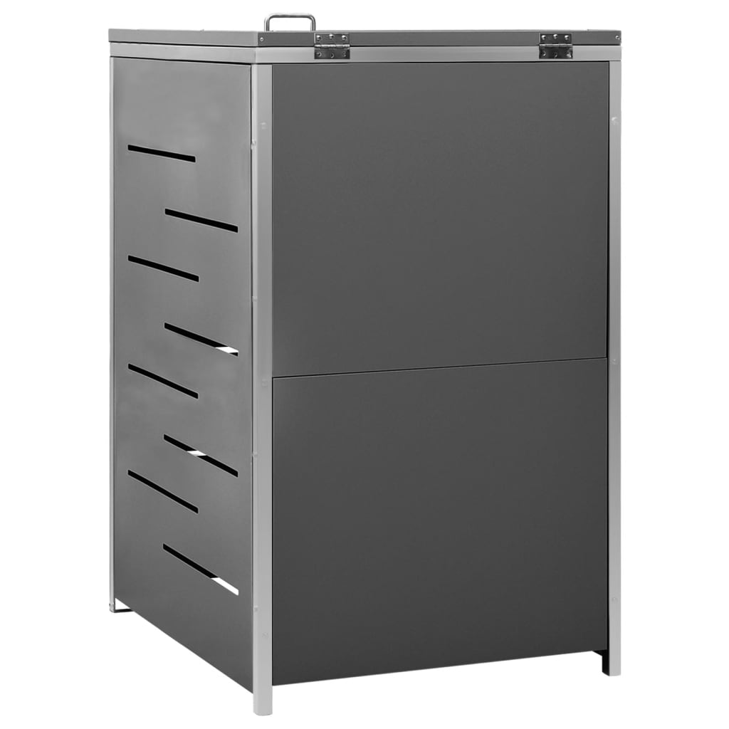 vidaXL Copribidone Singolo in Acciaio Inox e Zincato 69x77,5x112,5cm Antracite - Image 81 of 165