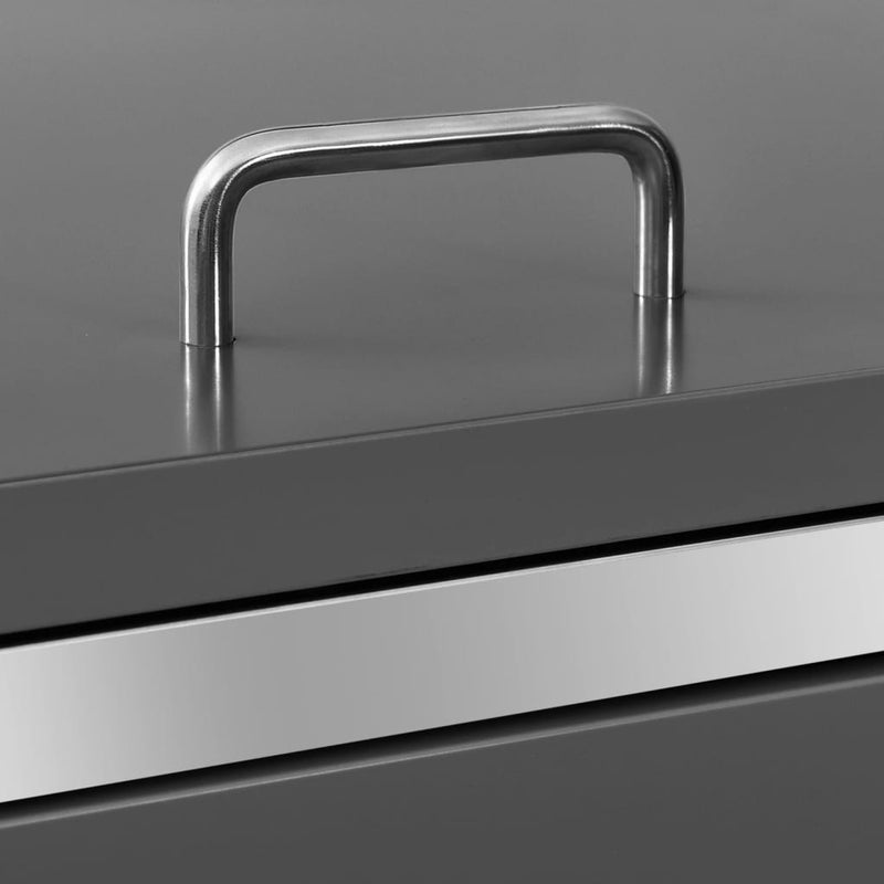 vidaXL Copribidone Singolo in Acciaio Inox e Zincato 69x77,5x112,5cm Antracite - Image 106 of 165