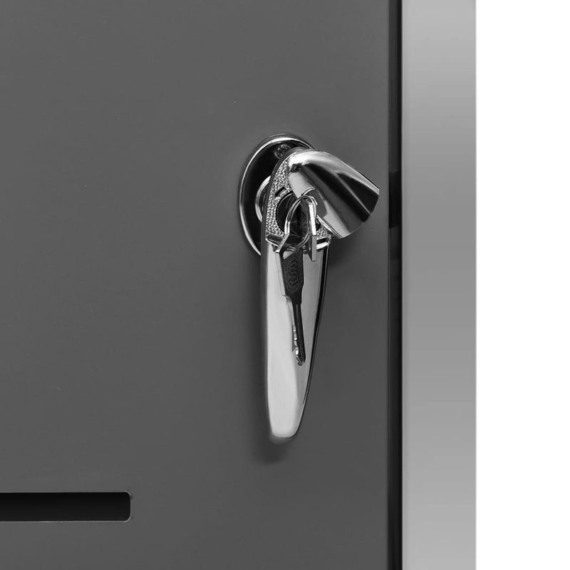 vidaXL Copribidone Singolo in Acciaio Inox e Zincato 69x77,5x112,5cm Antracite - Image 148 of 165