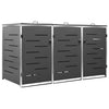 vidaXL Copribidone Singolo in Acciaio Inox e Zincato 69x77,5x112,5cm Antracite - Image 18 of 165