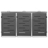 vidaXL Copribidone Singolo in Acciaio Inox e Zincato 69x77,5x112,5cm Antracite - Image 60 of 165