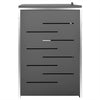 vidaXL Copribidone Singolo in Acciaio Inox e Zincato 69x77,5x112,5cm Antracite - Image 66 of 165