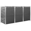 vidaXL Copribidone Singolo in Acciaio Inox e Zincato 69x77,5x112,5cm Antracite - Image 76 of 165