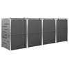 vidaXL Copribidone Singolo in Acciaio Inox e Zincato 69x77,5x112,5cm Antracite - Image 89 of 165
