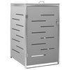vidaXL Cubierta para cubo de basura individual de acero inoxidable 69x77,5x112,5 cm Antracita - Image 24 of 143