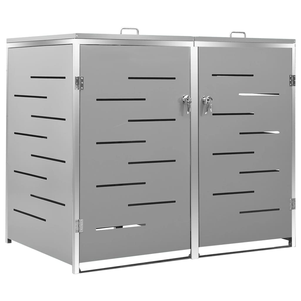 vidaXL Copribidone Singolo in Acciaio Inox e Zincato 69x77,5x112,5cm Antracite - Image 19 of 165